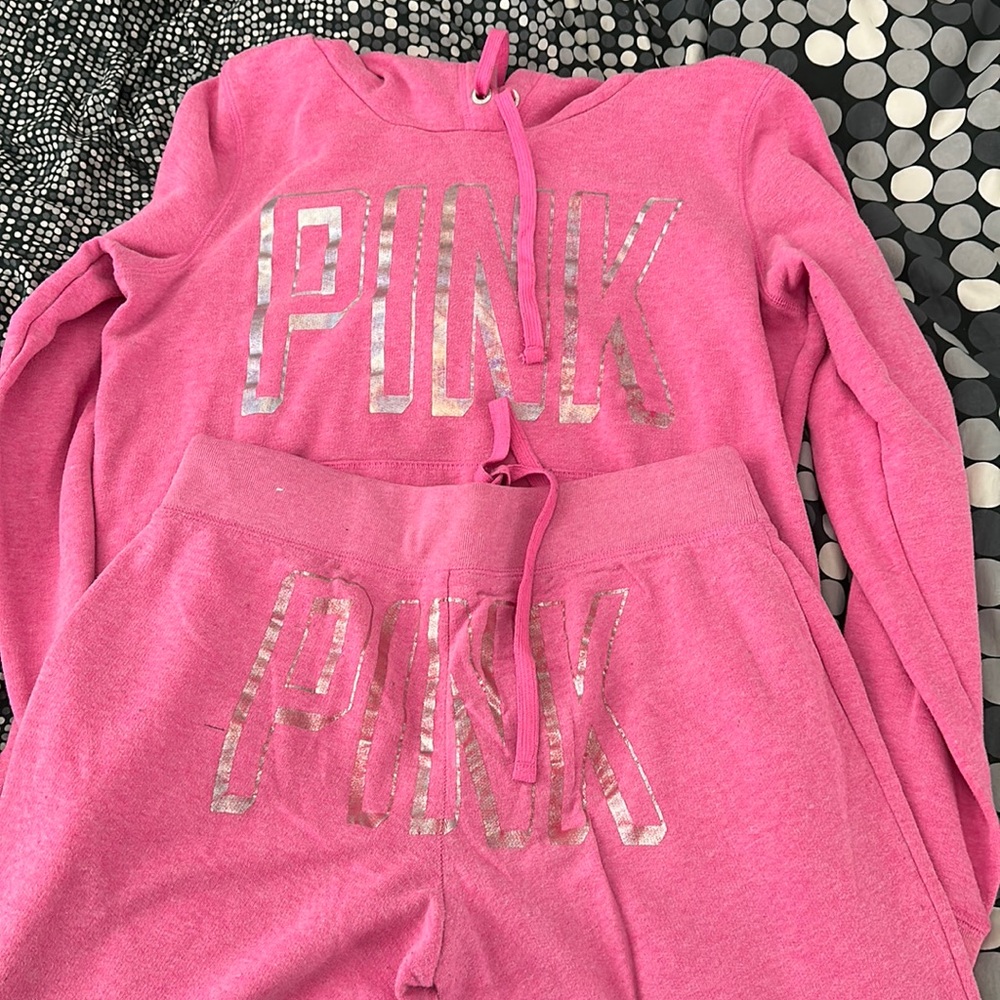 PINK Matching hoodie and sweat set